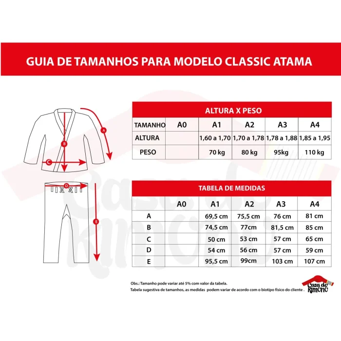 KIMONO JIU-JITSU ATAMA CLASSIC BRANCO - Imagem 3